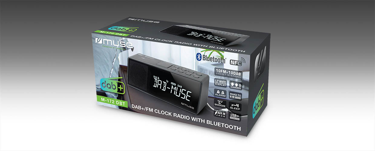 Radijo imtuvas Muse M-172DBT DAB+ / FM RDS Radio, Portable, Black