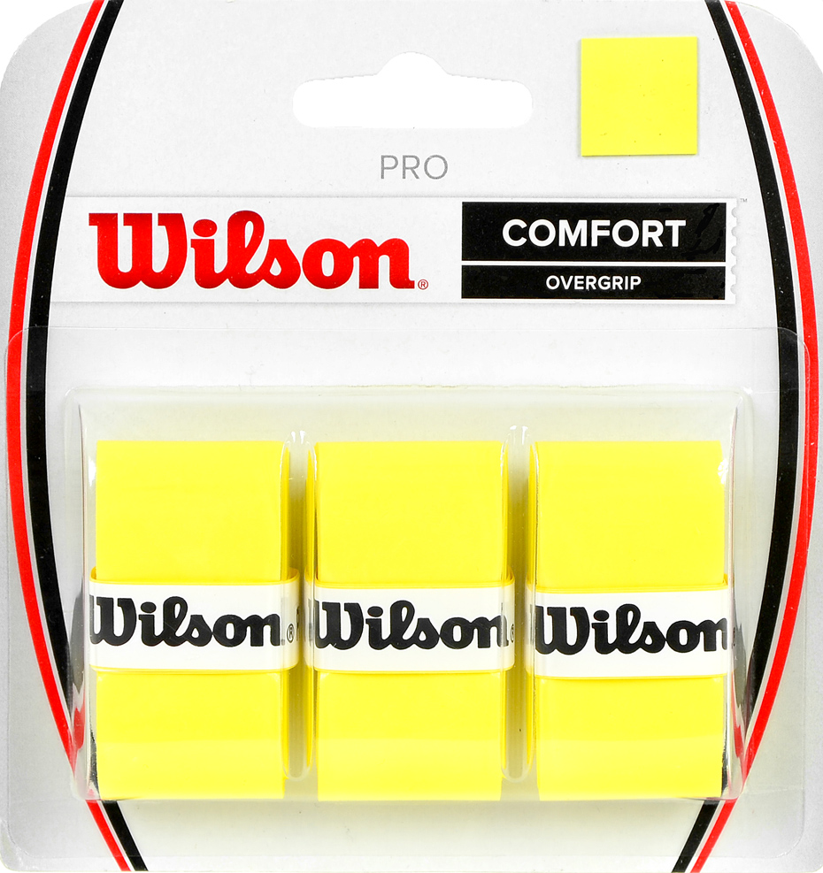 Apvijos Lauko Teniso Raketei WILSON PRO COMFORT OVERGRIP Geltona 3 vnt