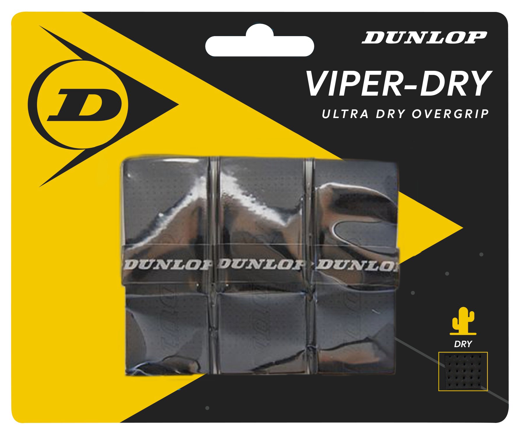 Teniso raketės virš. apvija Dunlop VIPERDRY 3vnt,black