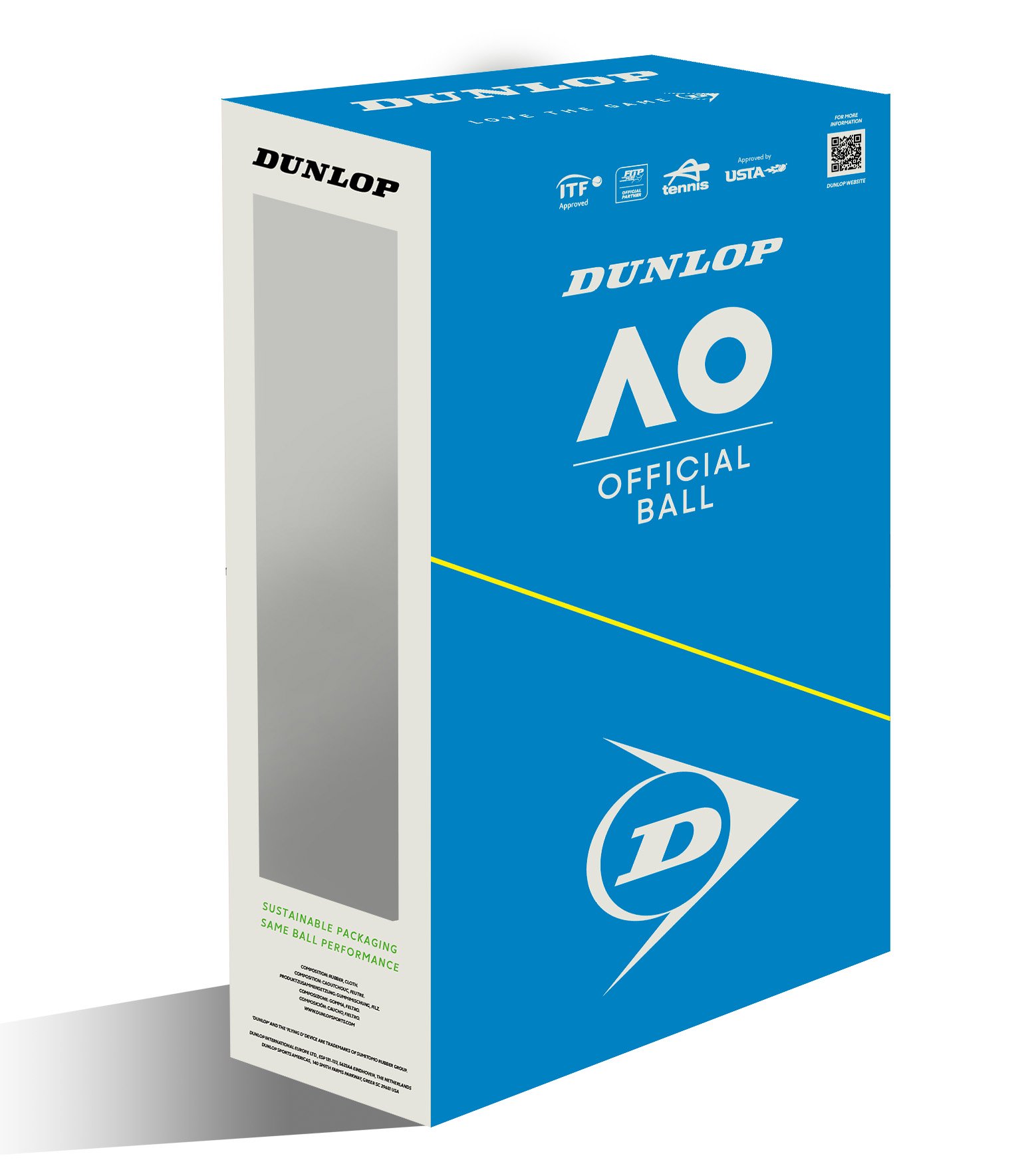 Teniso kamuol. DUNLOP AUSTRALIAN OPEN 2x4-tube ITF