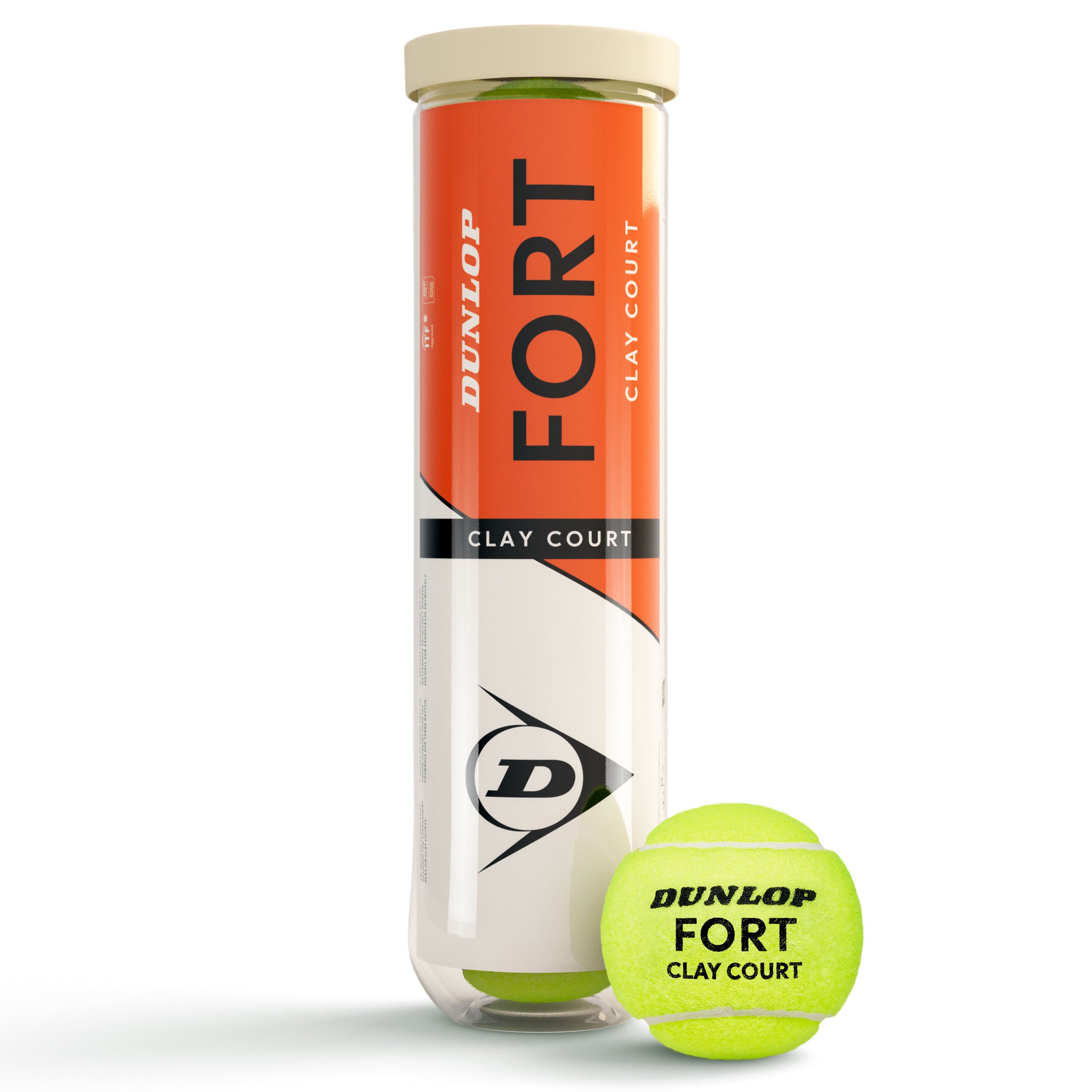 Teniso kamuol. DUNLOP FORT CLAY COURT 4-tube ITF