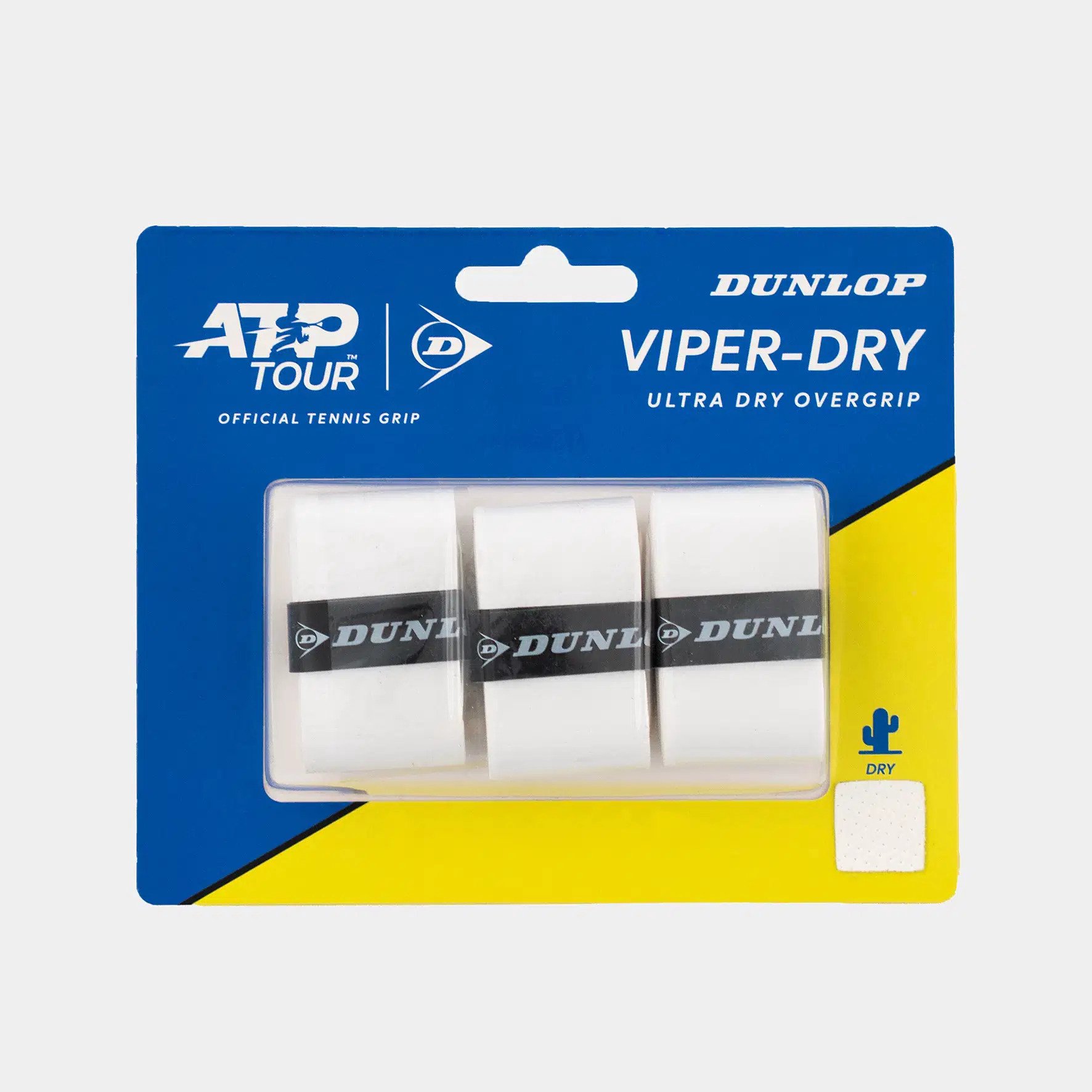 Teniso raketės virš. apvija VIPERDRY ATP 3vnt. white