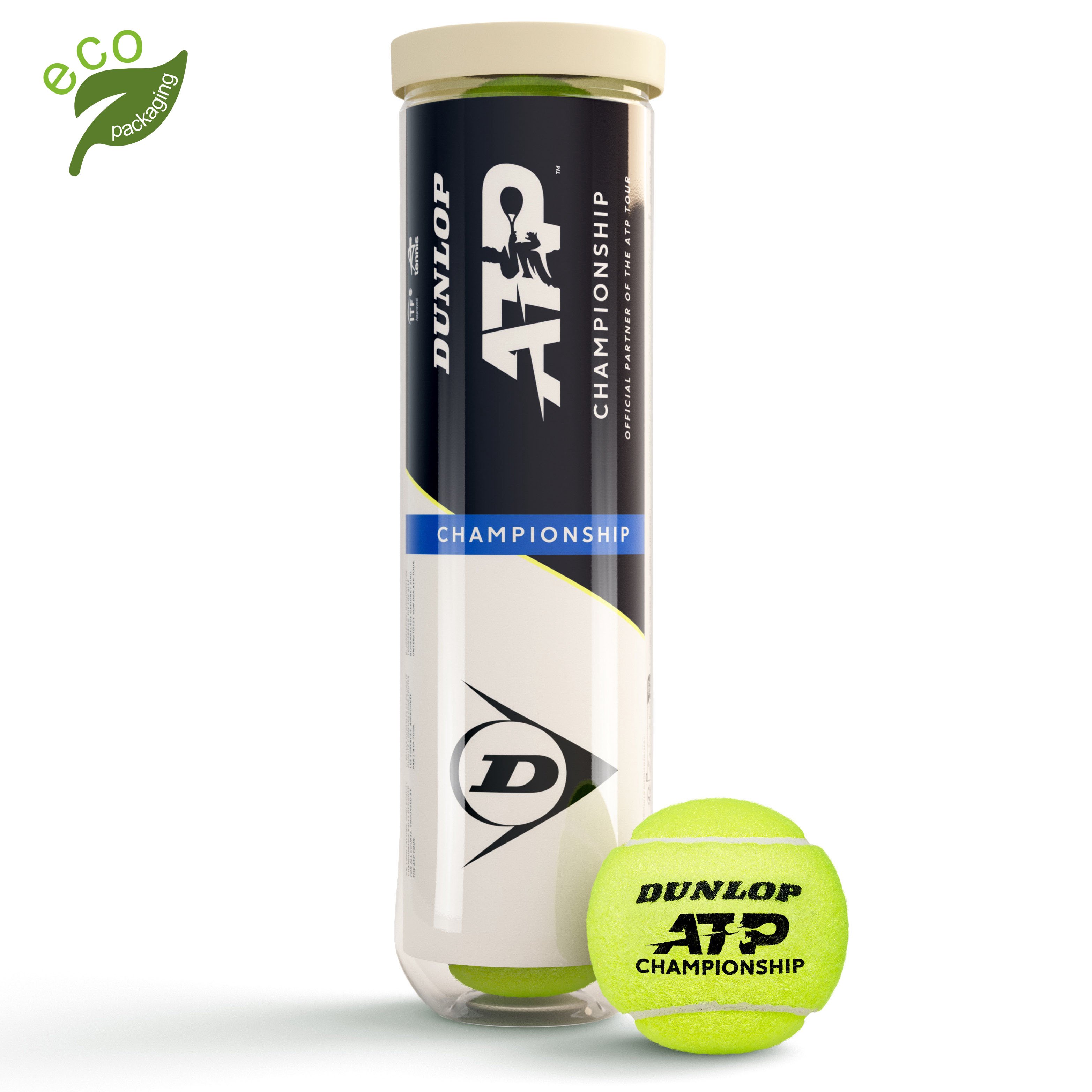 Teniso kamuol. DUNLOP ATP CHAMPIONSHIP 4-tube ITF