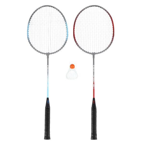 NILS NRZ002 STEEL badmintono rinkinys 2 raketės + šaudyklė