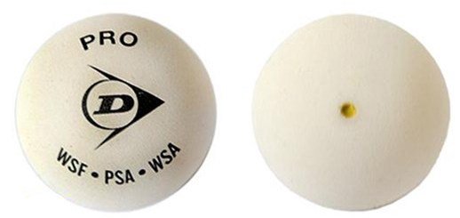 Skvošo kamuoliukas Dunlop PRO WHITE YellowDot 12-box