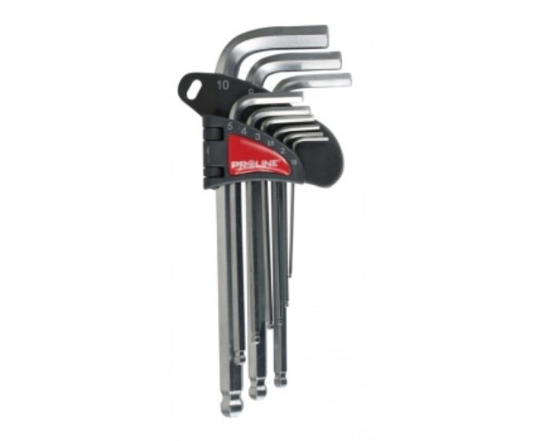 Raktų rinkinys šešiakampių 1,5 - 10 mm 9 dalių Proline 48329