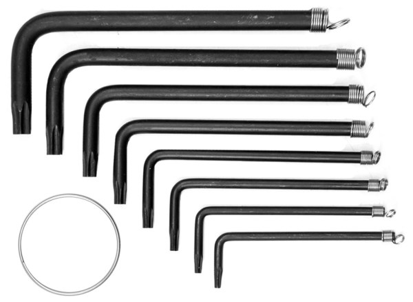 Rinkinys raktų žvaigž.T10-40 Torx 8vnt Vorel