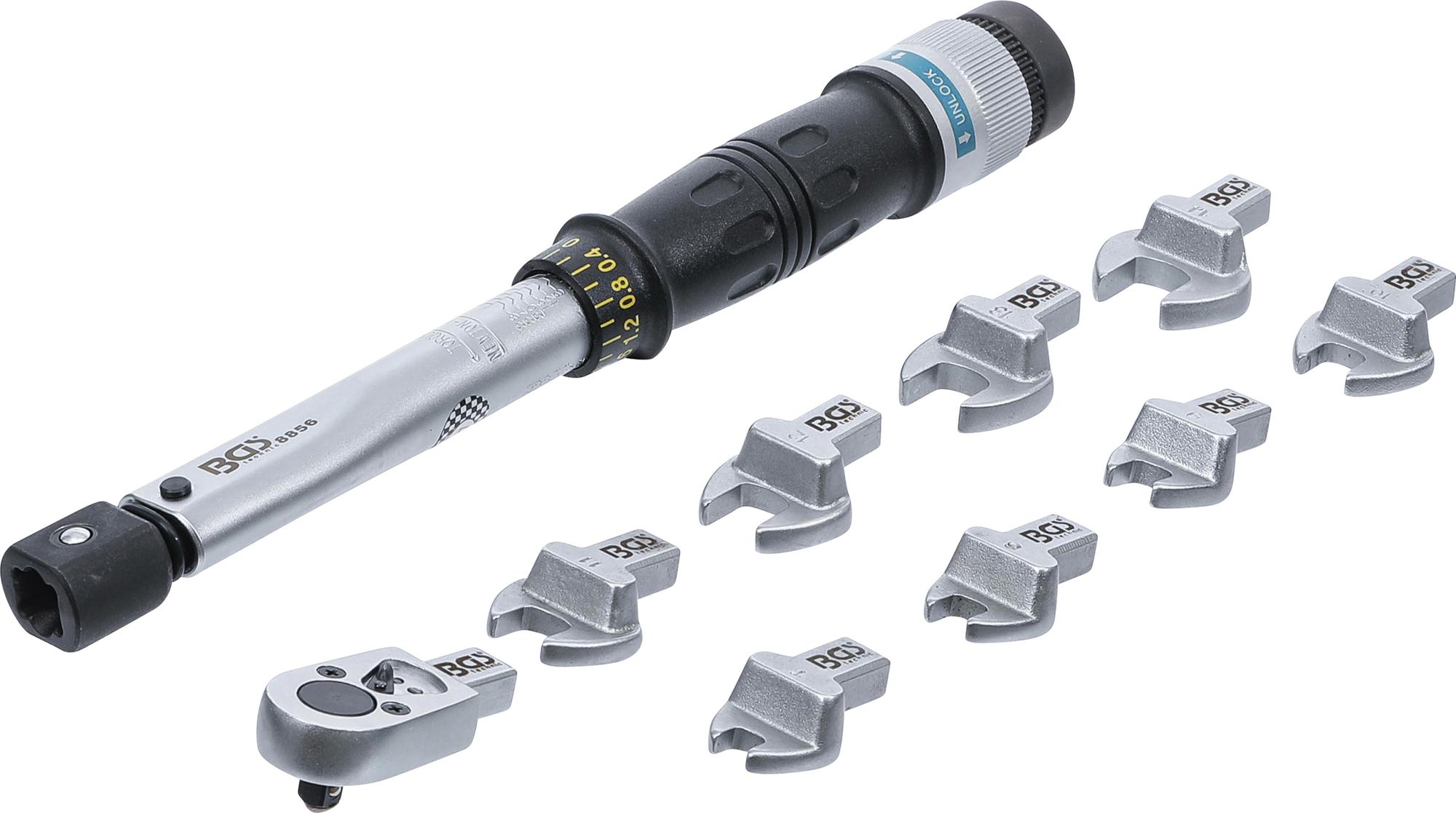 Sukimo momento veržliarakčio rinkinys | dinamometras | 6.3 mm (1/4") | 6 - 30 Nm | 10 vnt. (8856)