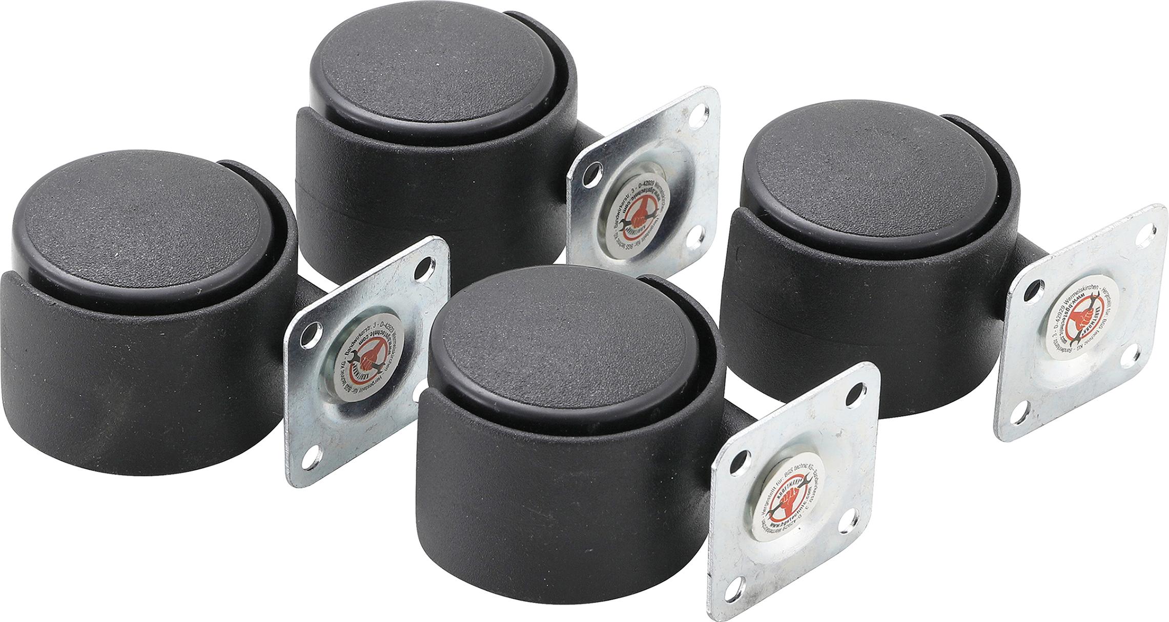 Dvigubi pasukami ratukai | Ø 40 mm | 4 vnt. (80332)