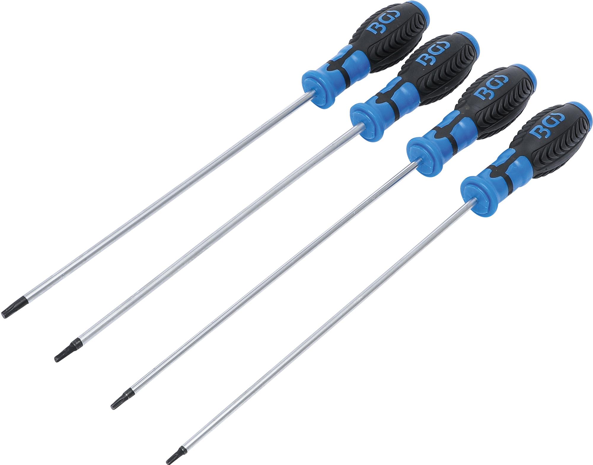 Atsuktuvų rinkinys | ilgas tipas | T-star (Torx) T15 - T30 | 4 vnt. (4943)