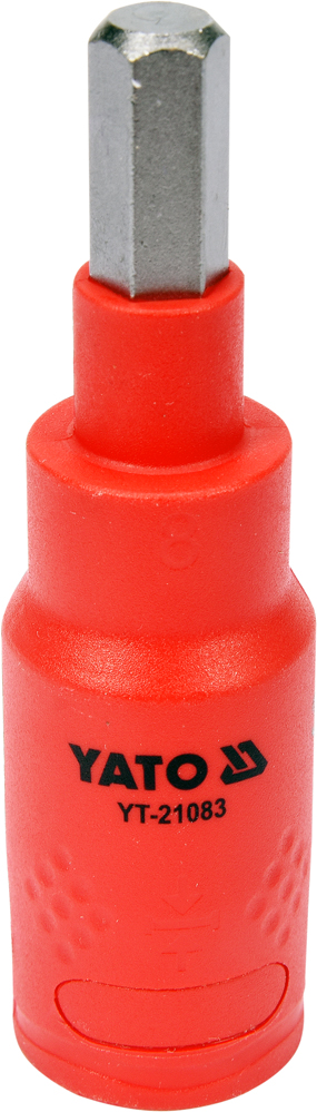 Izoliuotas antgalis elektrikui H8x75mm, 3/8" VDE (YT-21083)