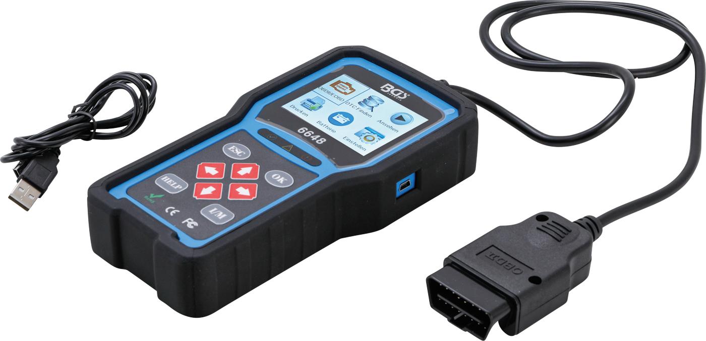 OBD II (EOBD) gedimų kodo diagnostikos skaitytuvas (6648)