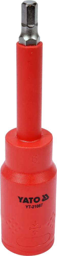 Izoliuotas antgalis elektrikui H6x120mm, 1/2" VDE (YT-21087)