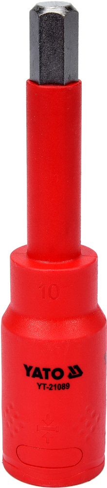 Izoliuotas antgalis elektrikui H10x120mm, 1/2" VDE (YT-21089)