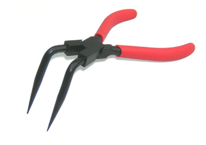 Replės suportų žiedams lenktos 90° 225mm/65mm/ψ1.2mm "Stahlberg" (KE1821)
