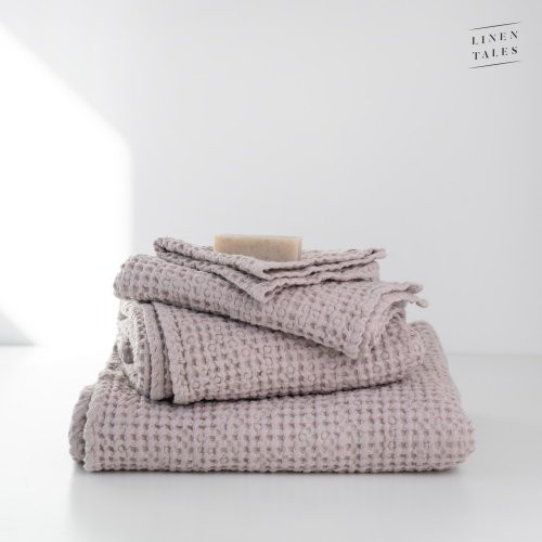 Linen Tales Powder Linen & Cotton Honeycomb Waffle Towel Vonios rankšluostis, 70x140cm