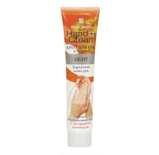 Švelninamasis rankų kremas su medetkų ekstraktu BELLE JARDIN HAND CREAM LIGHT, 125 ml