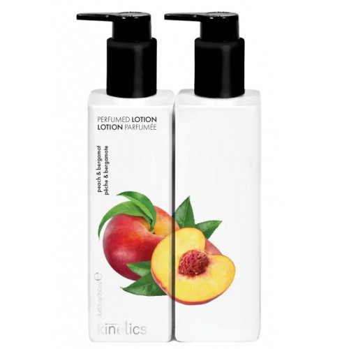 Kinetics Hand & Body Lotion Peach & Bergamot Parfumuotas losjonas rankoms ir kūnui su persikais ir bergamote, 250ml
