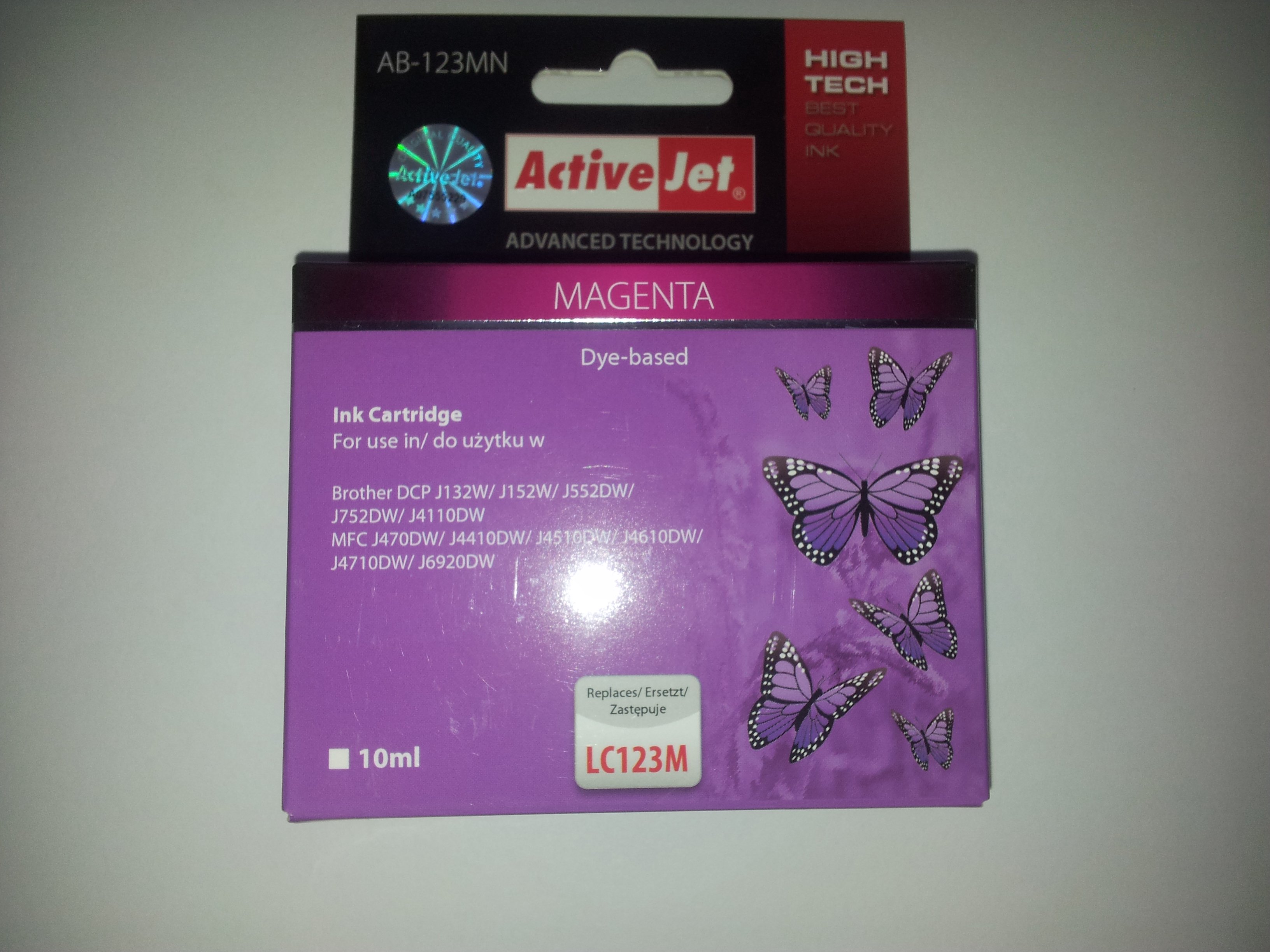 Rašalinė ACJ Brother LC123M, rausva 10ml