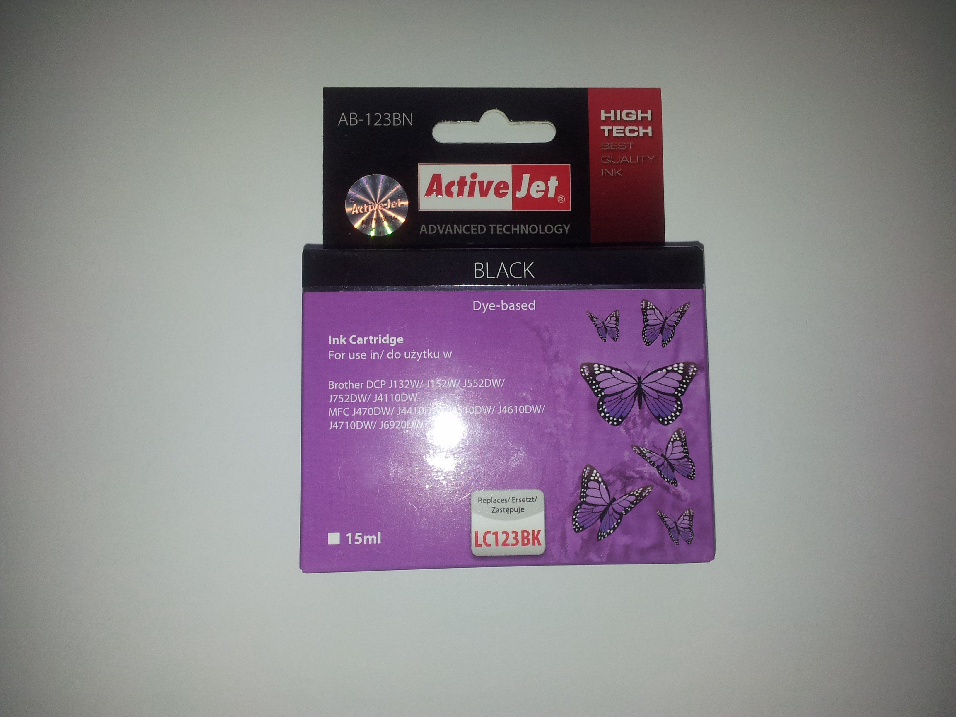 Rašalinė ACJ Brother LC123BK, juoda 15ml