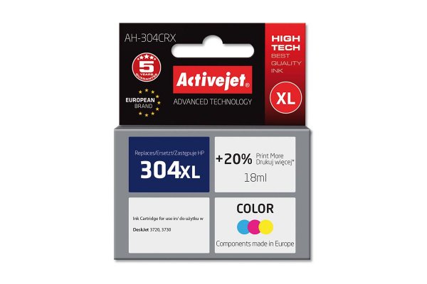 Rašalinė ACJ HP 304XL, spalvinė 20ml