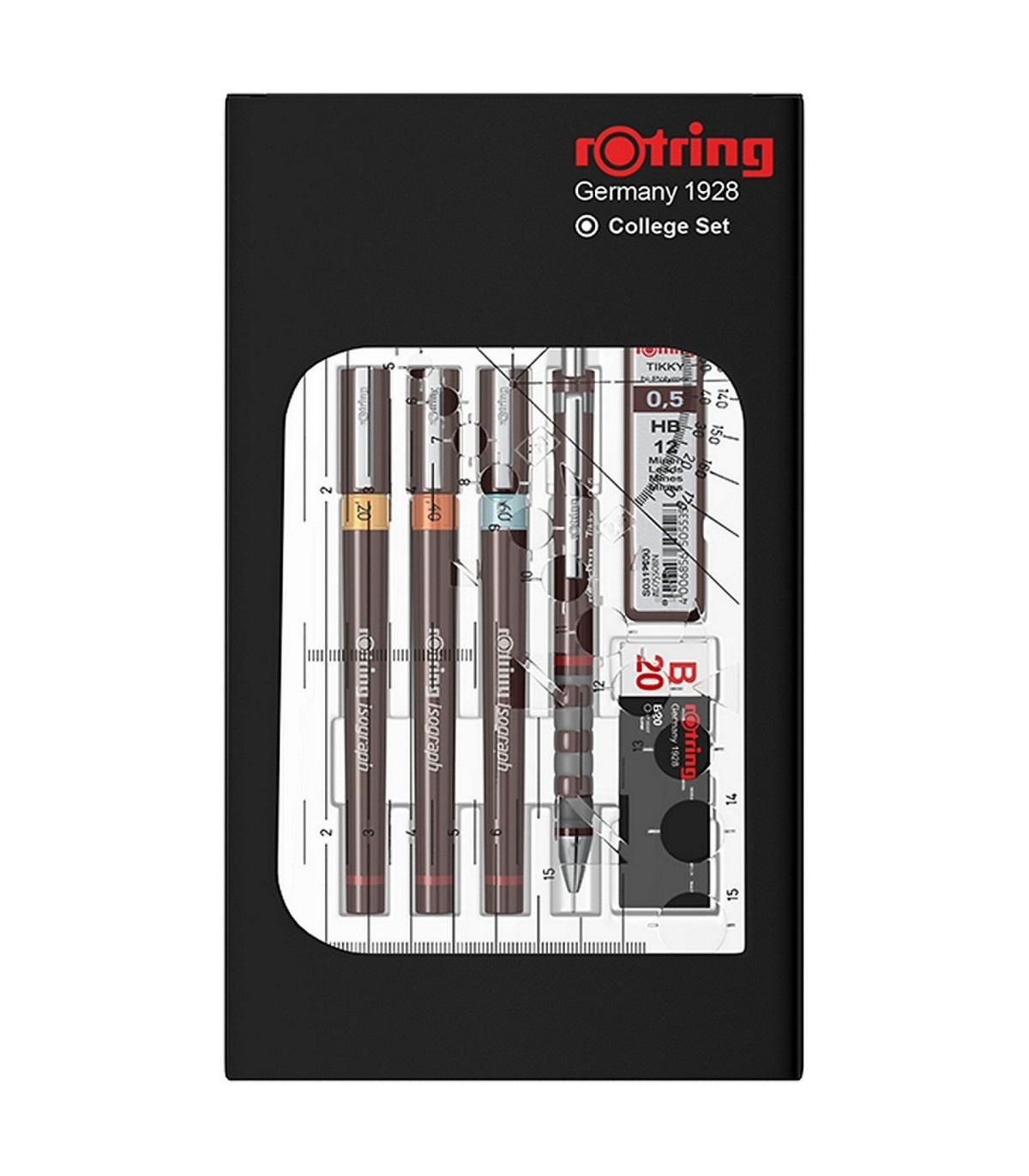 Rapitografai (izografai) Rotring Combi College 0,2 / 0,4 / 0,6 mm - S0699390
