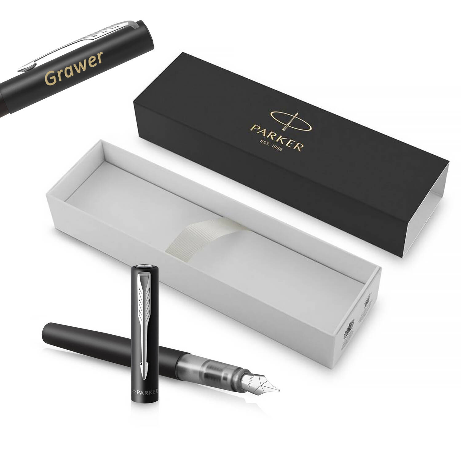 Parker Vector XL Black (M) Plunksnakotis su graviravimu