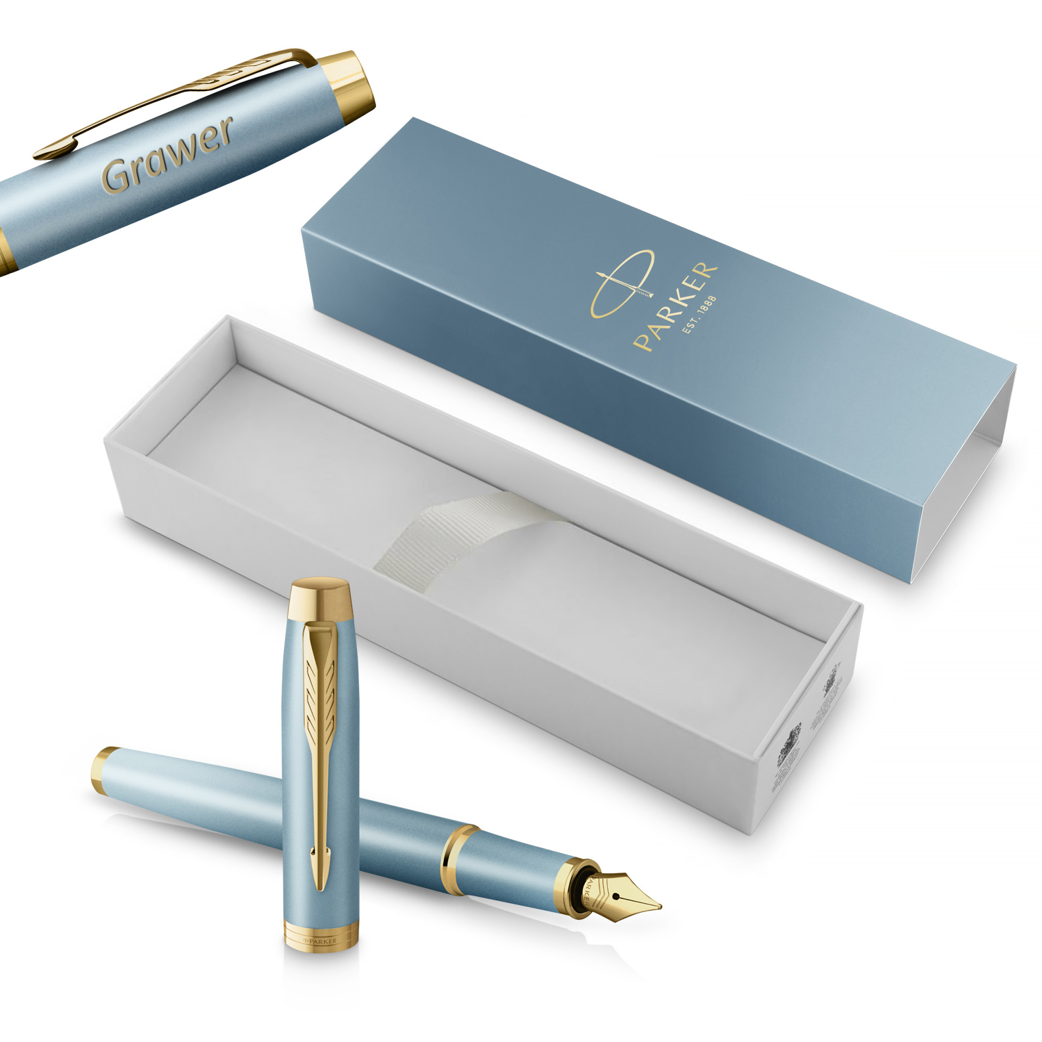 Parker IM Rituals Turquoise Green (M) Plunksnakotis su graviravimu