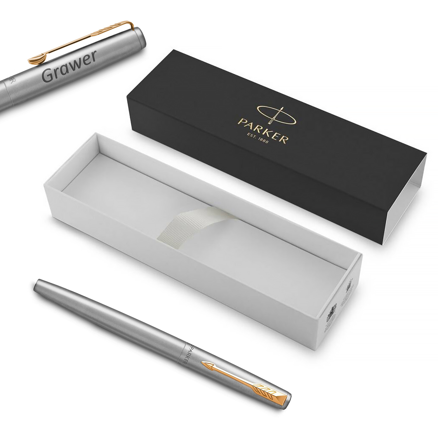 Parker Jotter Stainless Steel GT (M) Plunksnakotis su graviravimu
