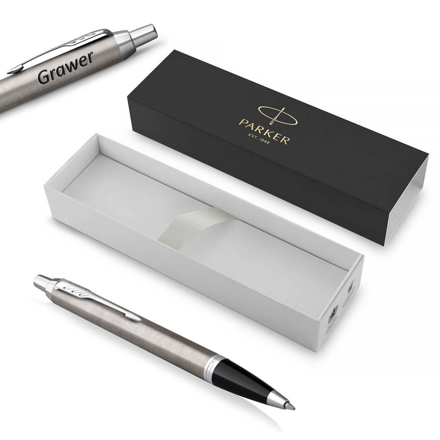 Parker IM Essential Stainless Steel CT Tušinukas su graviravimu