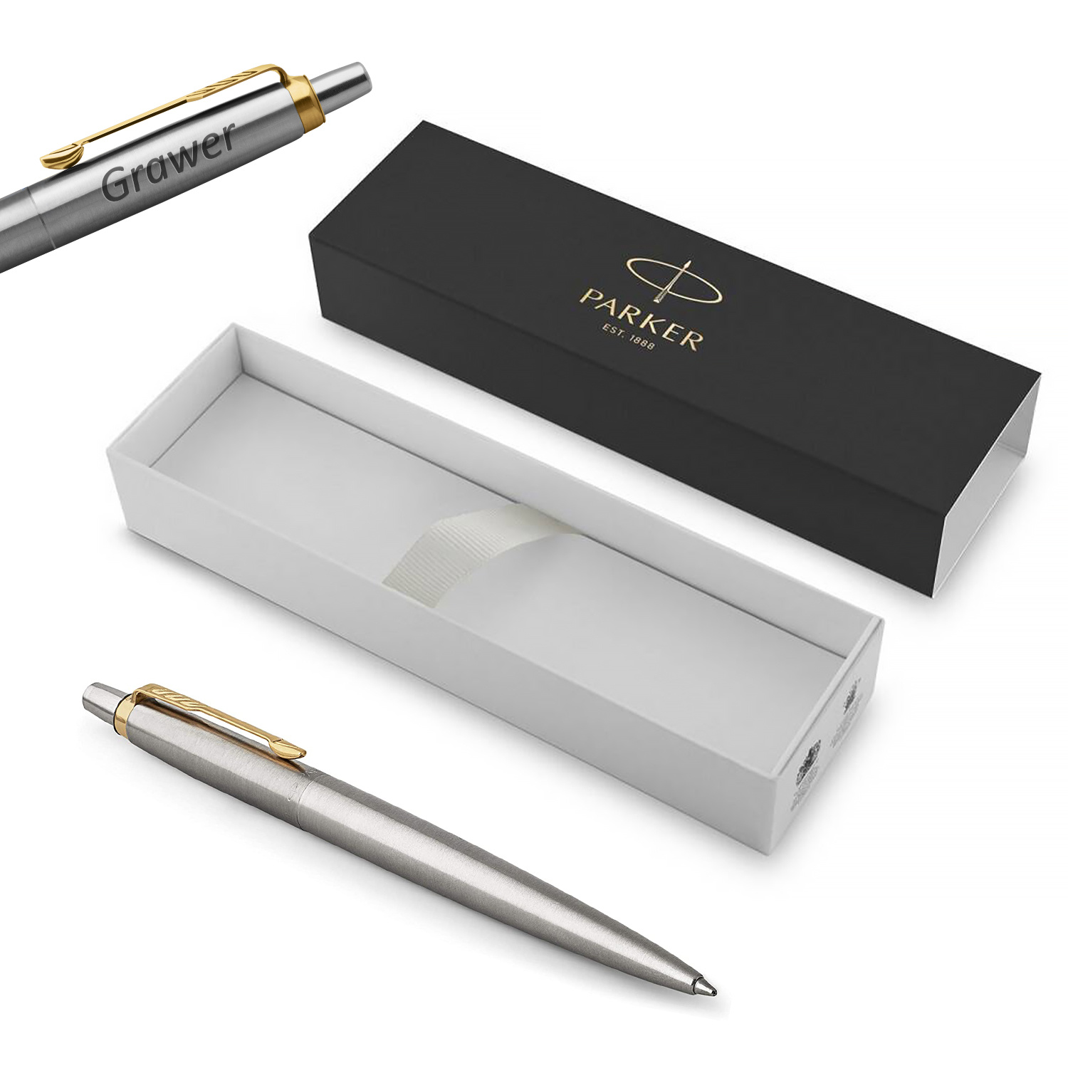 Parker Jotter Stainless Steel GT Tušinukas su graviravimu