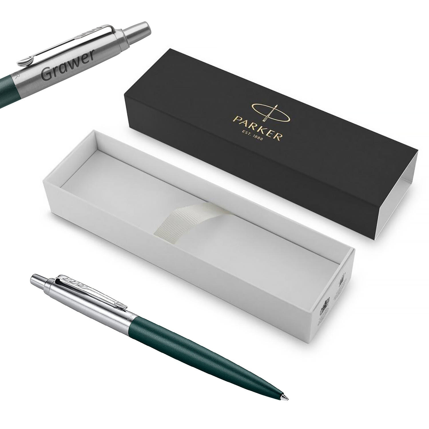 Parker Jotter XL Greenwich Matte Green Tušinukas su graviravimu