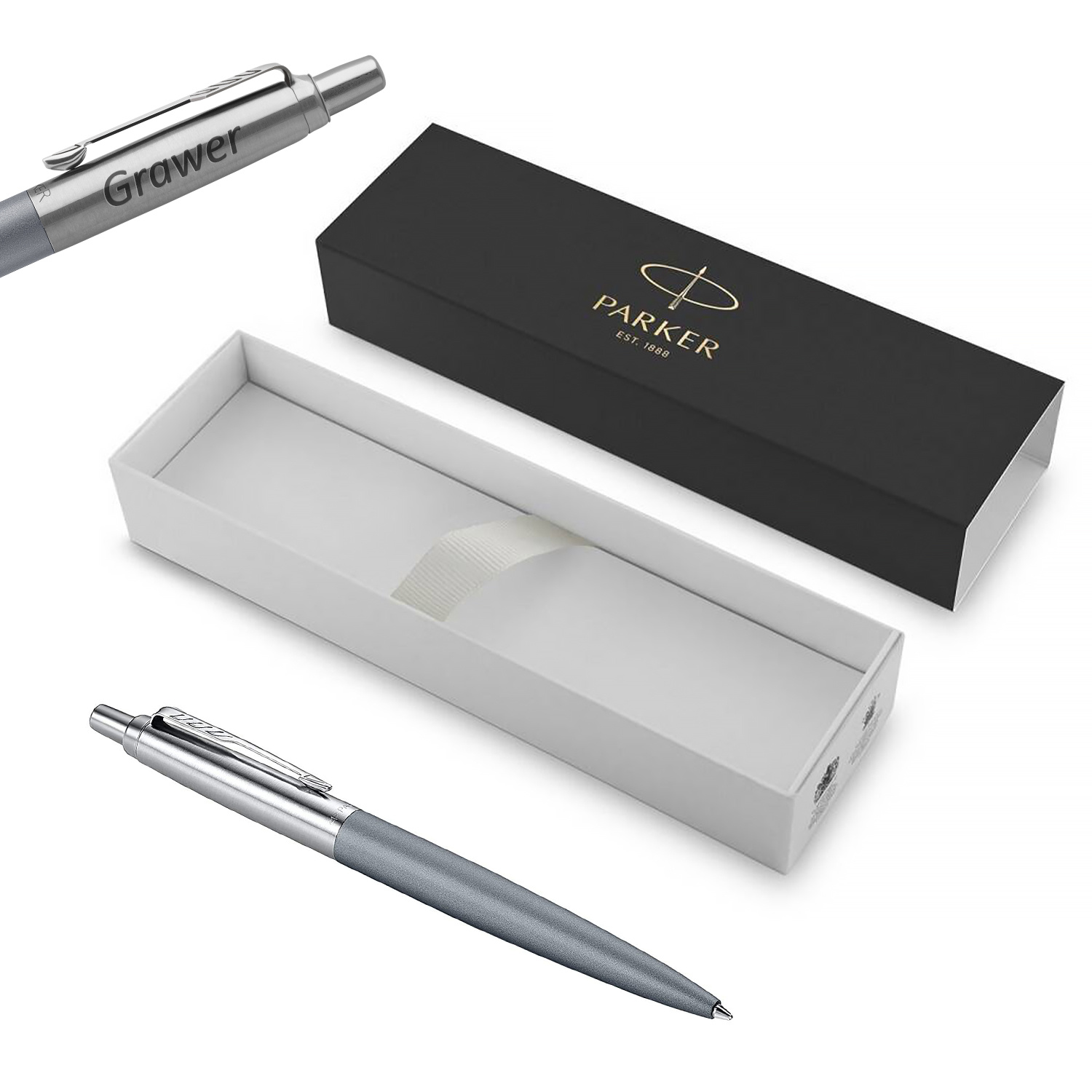 Parker Jotter XL Alexandra Matte Grey Tušinukas su graviravimu