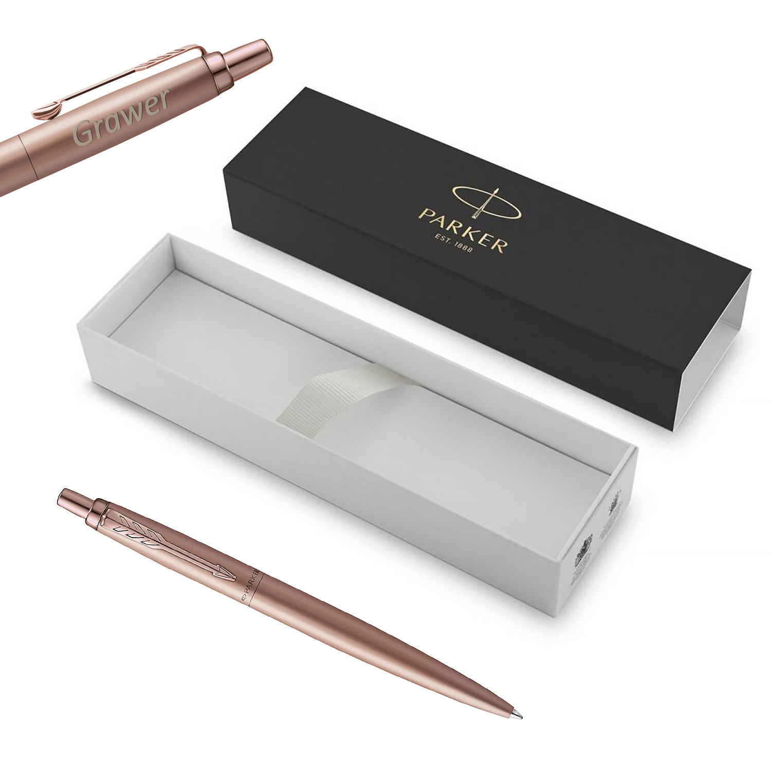 Parker Jotter Monochrome XL Pink PGT Tušinukas su graviravimu