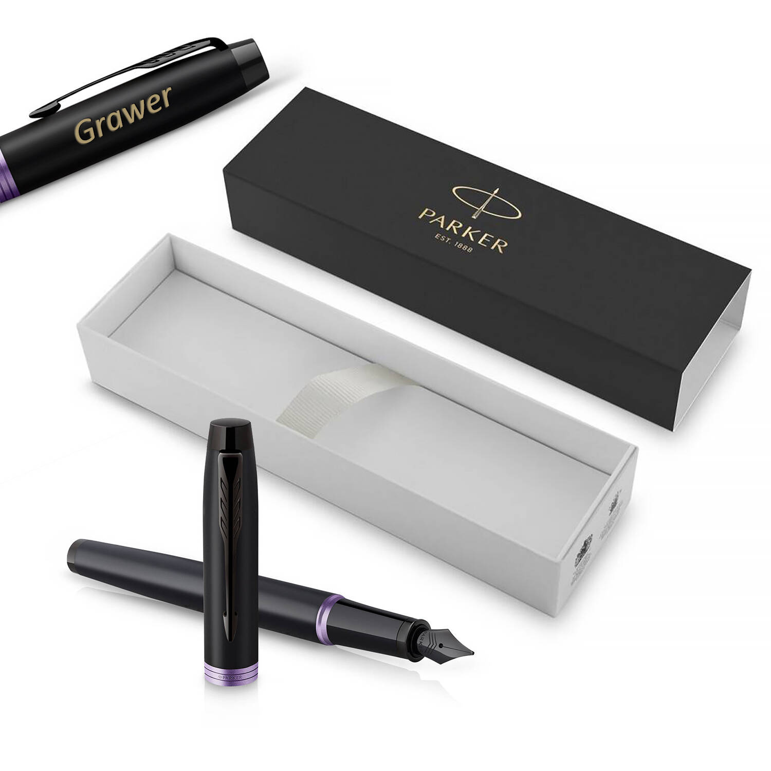 Parker IM Amethyst Purple (M) Plunksnakotis su graviravimu