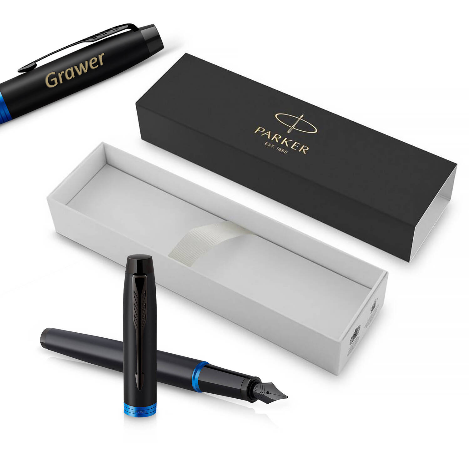 Parker IM Marine Blue (M) Plunksnakotis su graviravimu