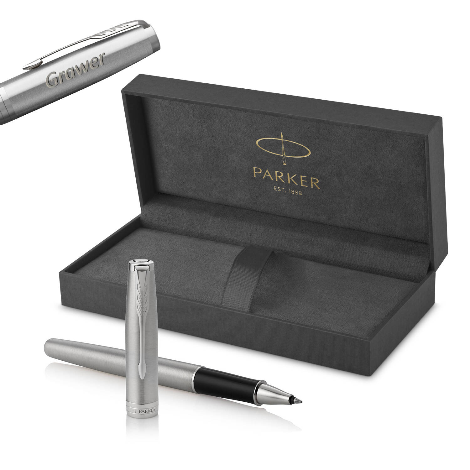 Parker Sonnet Stainless Steel CT Rašiklis su graviravimu