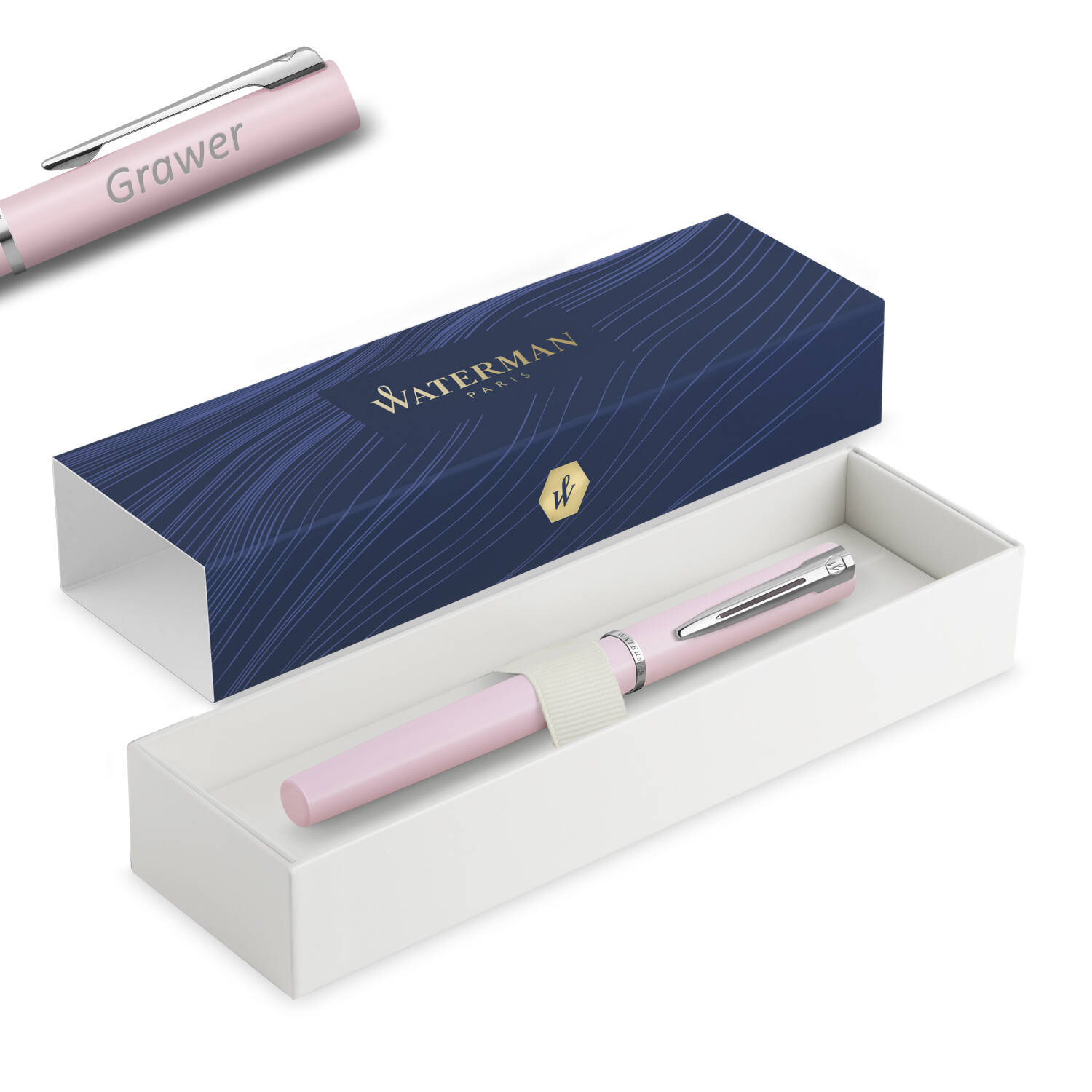 Waterman Allure Pastel Pink (F) Plunksnakotis su graviravimu