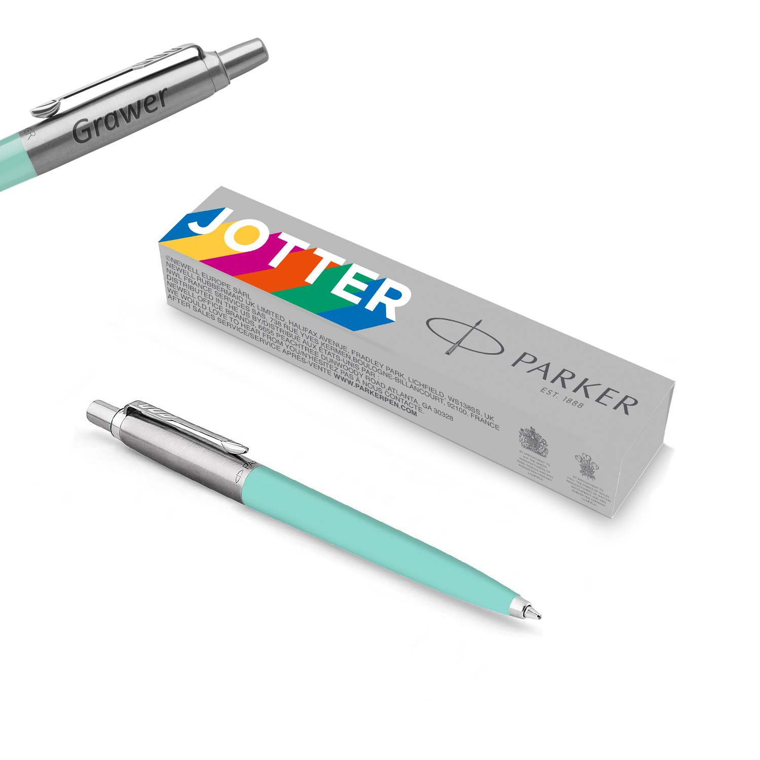 Parker Jotter Originals Mint Tušinukas su graviravimu