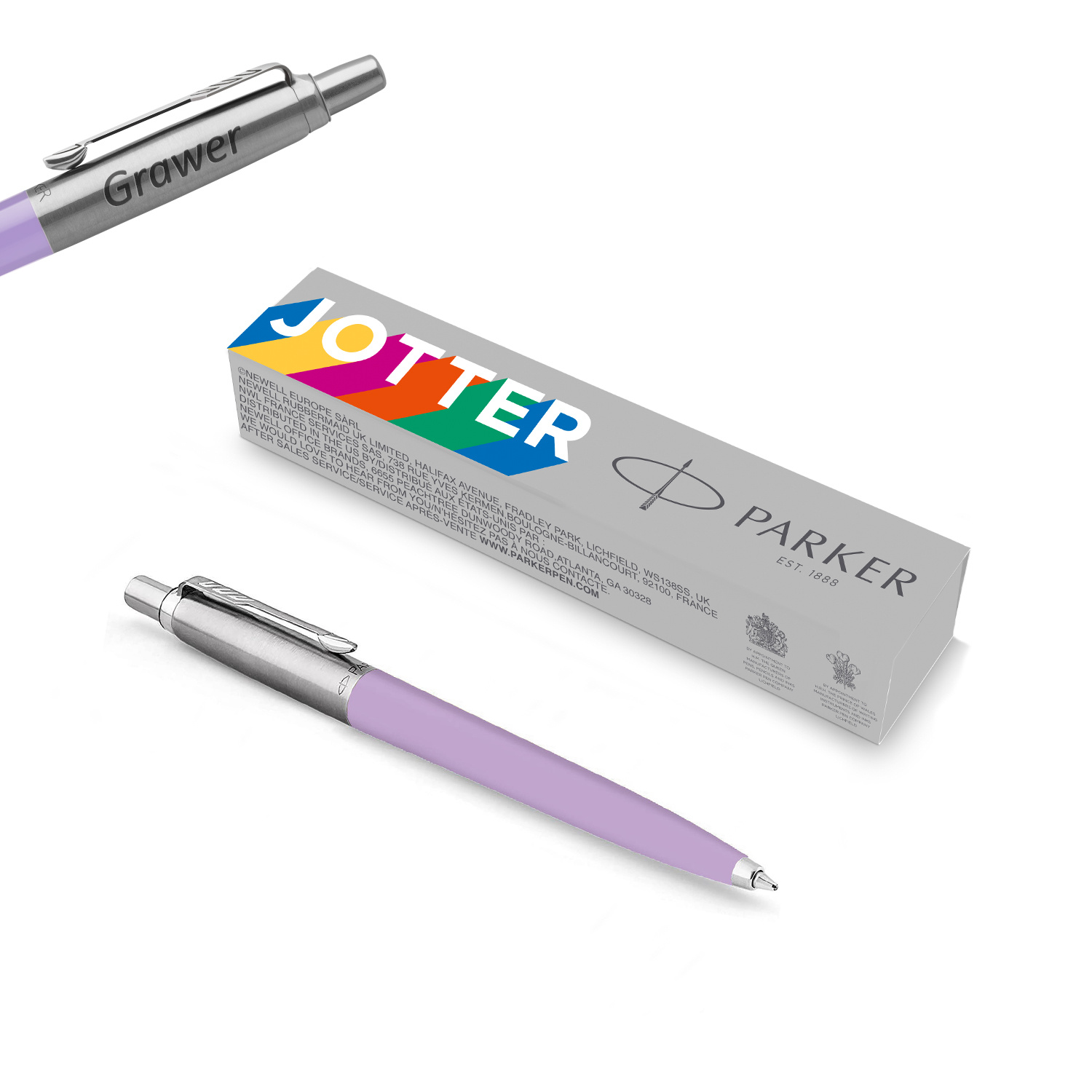 Parker Jotter Originals Lilac Tušinukas su graviravimu