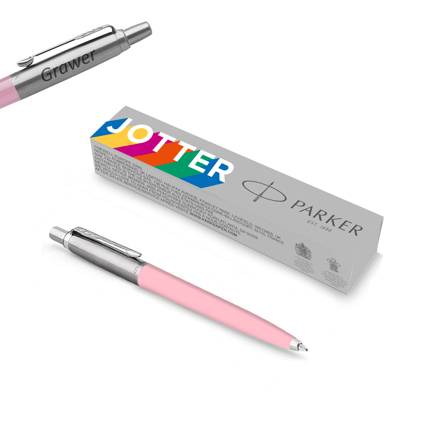 Parker Jotter Originals Pink Tušinukas su graviravimu