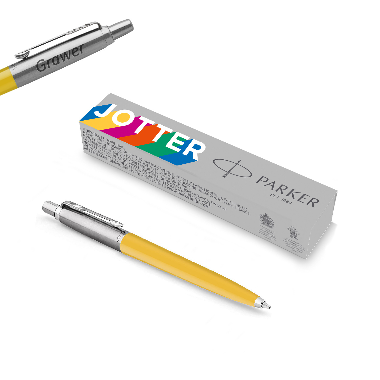 Parker Jotter Originals Yellow Tušinukas su graviravimu