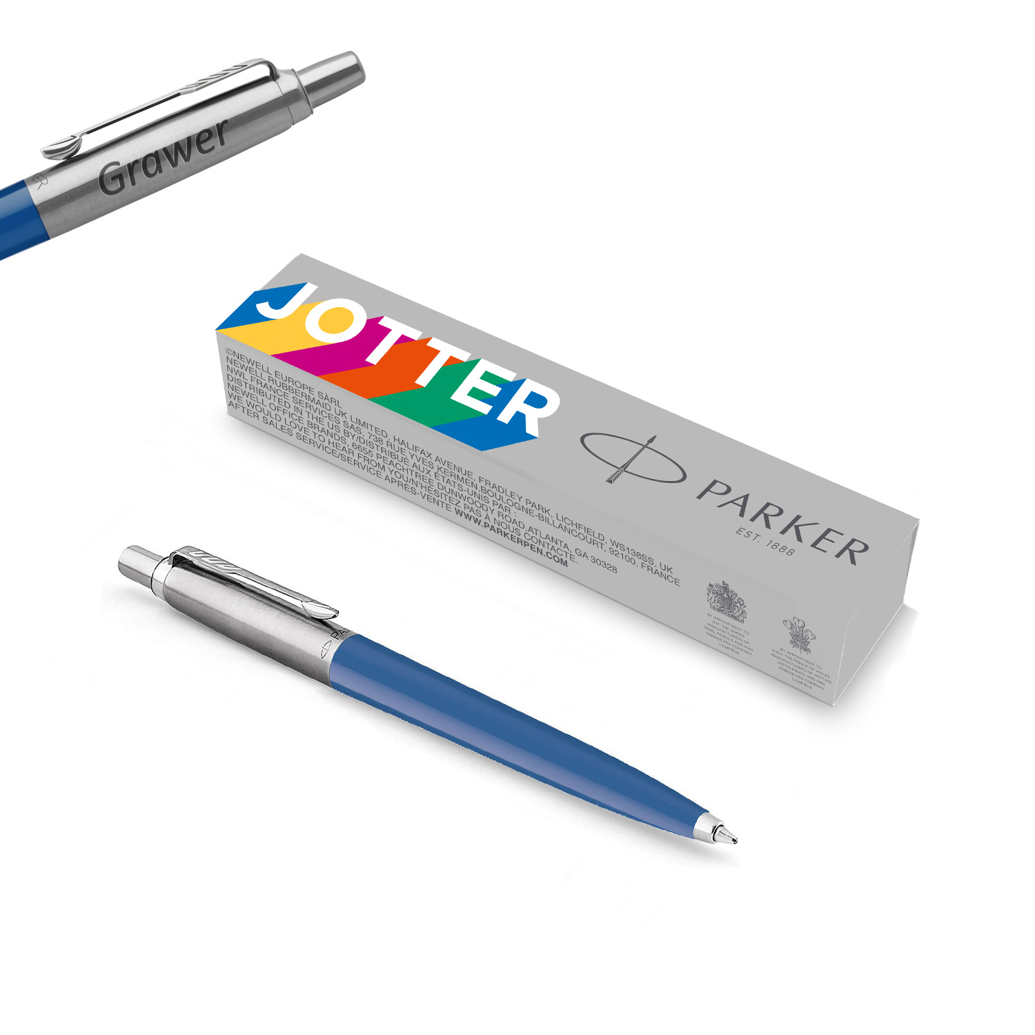 Parker Jotter Originals Blue Denim Tušinukas su graviravimu