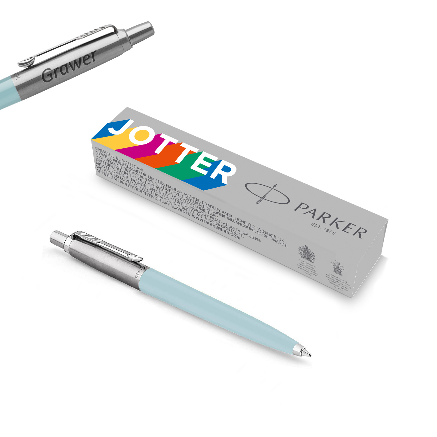 Parker Jotter Originals Arct Blue Tušinukas su graviravimu