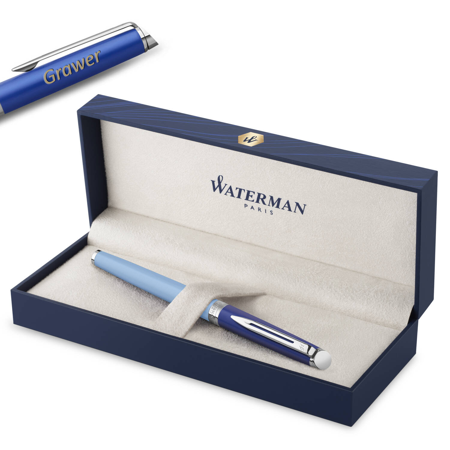 Waterman Hémisphère Color-Block Blue (F) Plunksnakotis su graviravimu
