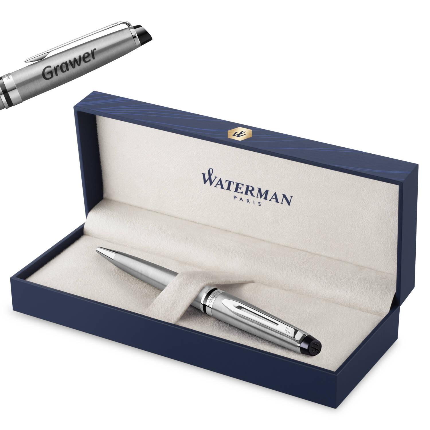 Waterman Expert Steel CT Tušinukas su graviravimu