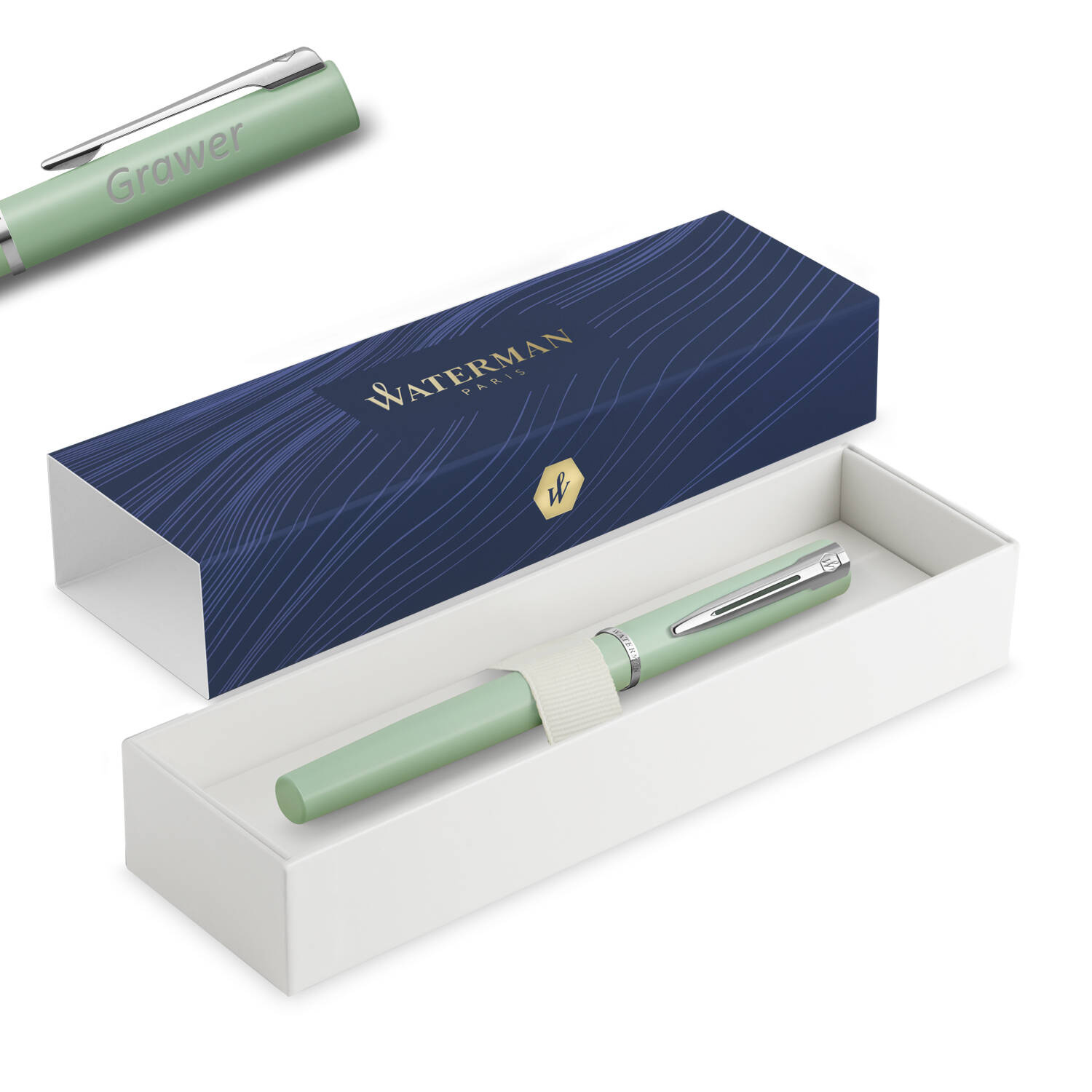 Waterman Allure Pastel Mint (F) Plunksnakotis su graviravimu