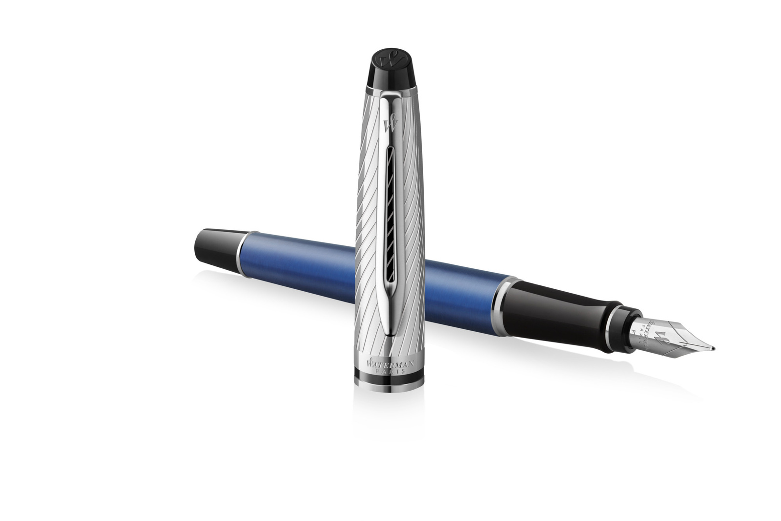 Waterman Expert Deluxe Metallic Blue CT (F) plunksnakotis - 2187650