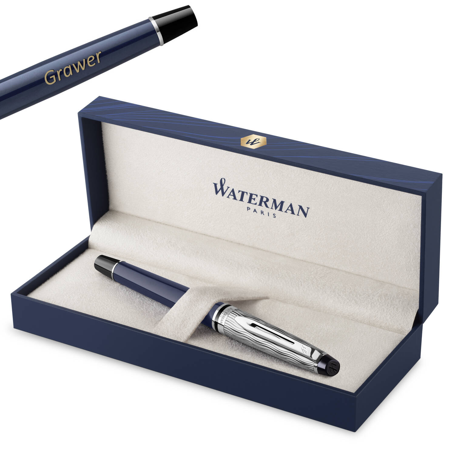 Waterman Expert L'Essence Du Blue (F) Plunksnakotis su graviravimu