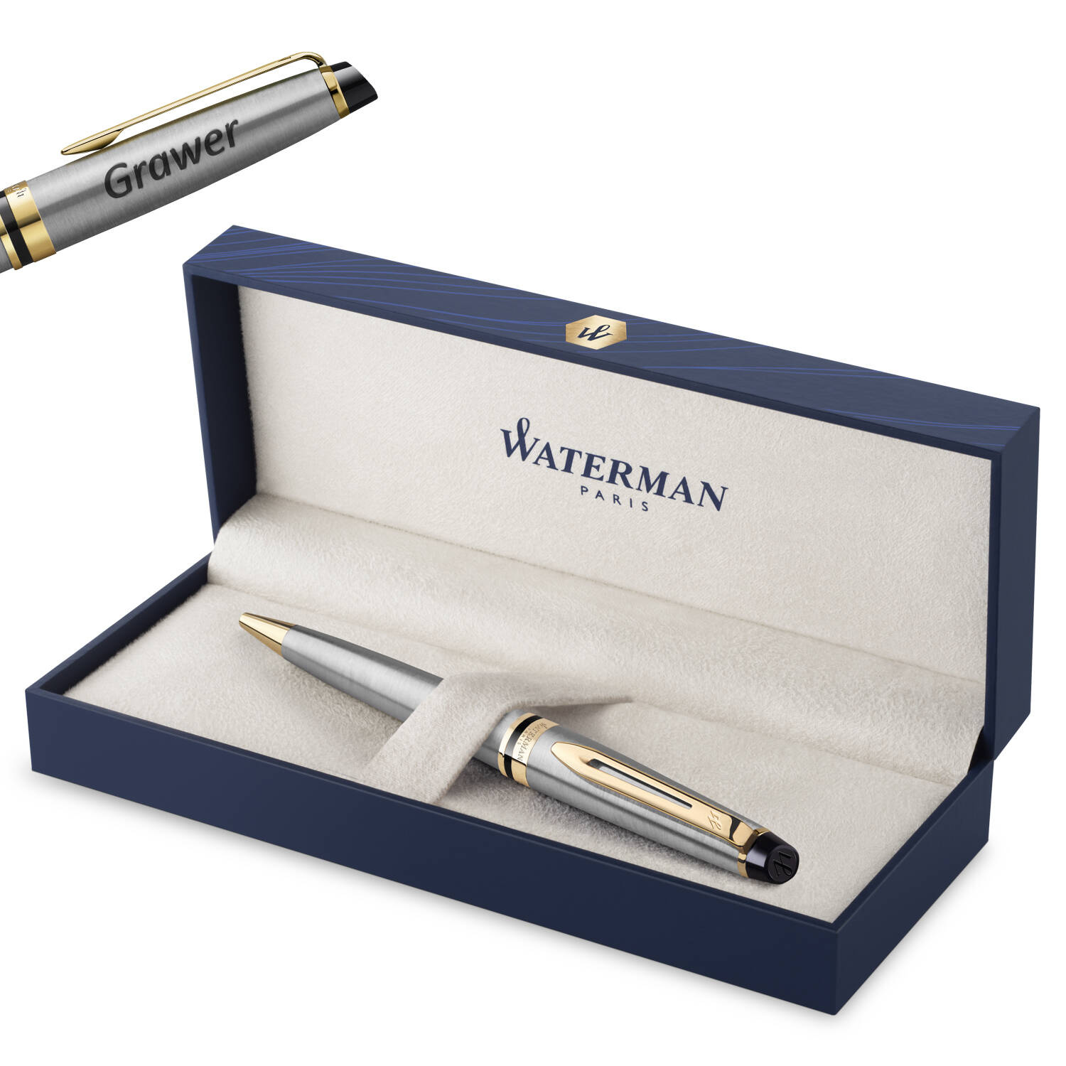 Waterman Expert Steel GT Tušinukas su graviravimu